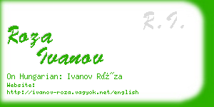 roza ivanov business card